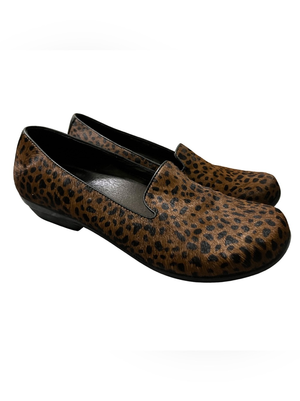 Dansko Calf Hair Loafers 40 Womens 9.5-10 Cheetah Western Y2K Retro Slip-On Fur